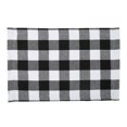 thumbnail image 1 of Manteles individuales de Navidad, posavasos con estampado de cuadrícula de Navidad, telas no tejidas, manteles protectores para muebles, Kits de decoración para fiestas Rejilla blanca negra Ounissouiy HA068346-02, 1 of 1