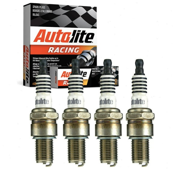 4 pc Autolite AR2593 Racing Spark Plugs for 687 825 AG071 Ignition Wire Secondary