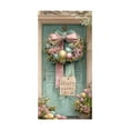 thumbnail image 3 of zhangmingg Easter Door Cover Decorative Scene with Ribbon and Florals for Seasonal Holiday Entryway Decorations, 3 of 7