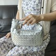 thumbnail image 3 of Bolso azul Yjmei Bolso pequeño femenino Tejido a mano, 3 of 4
