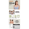 thumbnail image 6 of Livona Women's Seamless Racerback Bralette with Adjustable Straps & Removable Padded Cups | Ribbed Comfort Wireless Bra, 6 of 7