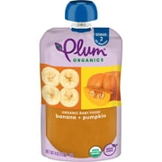 Plum Organics Stage 2 Organic Baby Food, Banana and Pumpkin, 4 oz Pouch