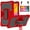 Red+Black, variant on Case for Samsung Galaxy Tab A 10.1 2019 Model SM-T510/T515, Kids Friendly Heavy Duty Rugged Shockproof Adjustable Kickstand Full Protective Tablet Cover with Hand/Shoulder Strap, Black