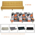 thumbnail image 6 of LiveGo Armless Futon Sofa Bed Cover, Stretch Sofa Couch Slipcovers Without Armrests, Printed Furniture Protector Cover, 9 Colors, 6 of 10