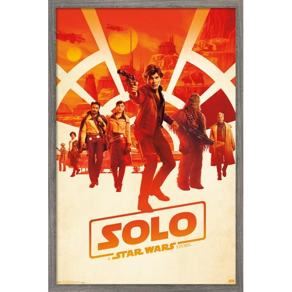 Star Wars: Solo - One Sheet Wall Poster, 22.375" x 34", Framed