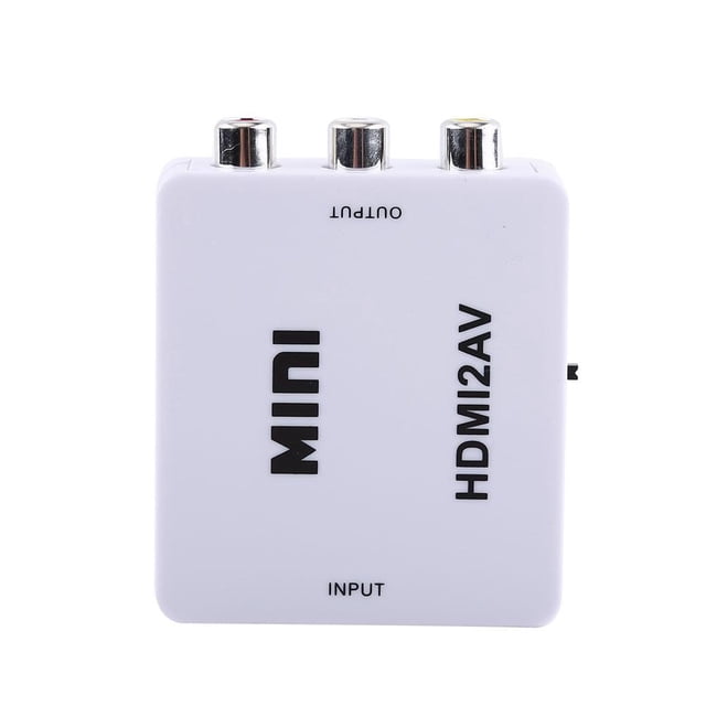 Ccdes Digital Multimedia de Interfaces en Alta Definicion To RCA Composite Video Audio AV CVBS Adapter Converter, 720p/1080p (Blanco)