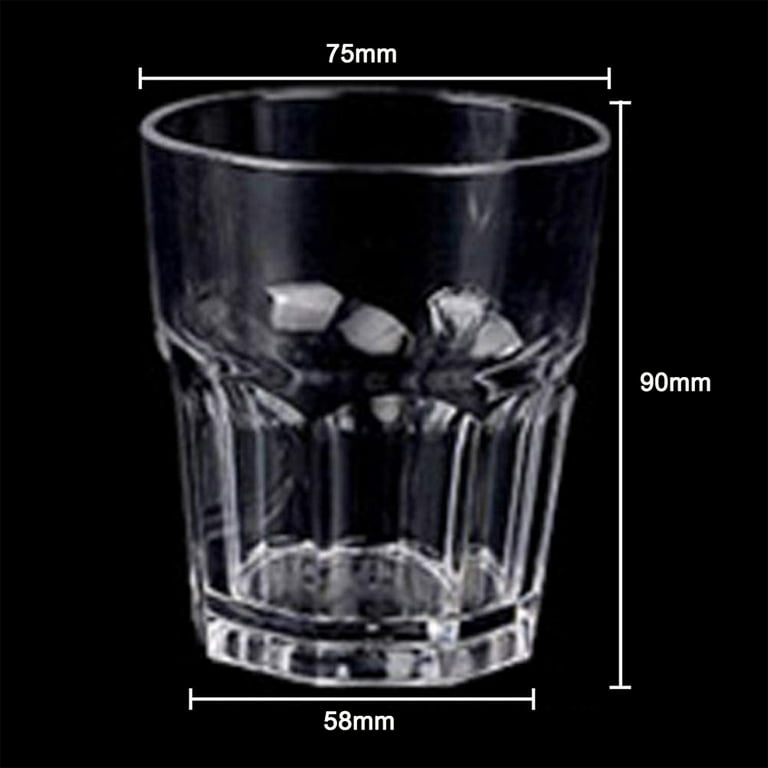 Drinking Glasses, Set of 4, Kitchen Beverage Cups Glassware for Water, Beer, Juice, Whiskey for Indoor and Outdoor, Size: One Size