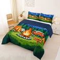 thumbnail image 2 of Catabedysis Night Camping Full Size Comforter Sets,Campfire Camper Print Bedding Comforter Set For Boys,Multicolor,Navy Blue Reversible,3pcs,1 Comforter and 2 Pillowcases, 2 of 7