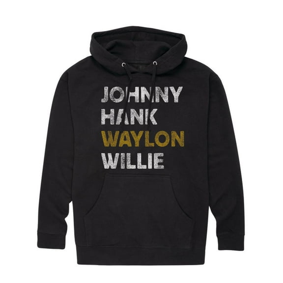 Instant Message - Johnny, Hank, Waylon, Willie - Adult Pullover Hooded Fleece Sweatshirt