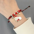 thumbnail image 5 of Wrapables Friendship Beaded Enamel Charm Bracelet, Santa, 5 of 7