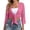 Pink, variant on PBFRDSJ Women's Tie Front Tops 3/4 Sleeve Cropped Cardigan Summer Vacation Going Out Outfits Swim Cover Up
