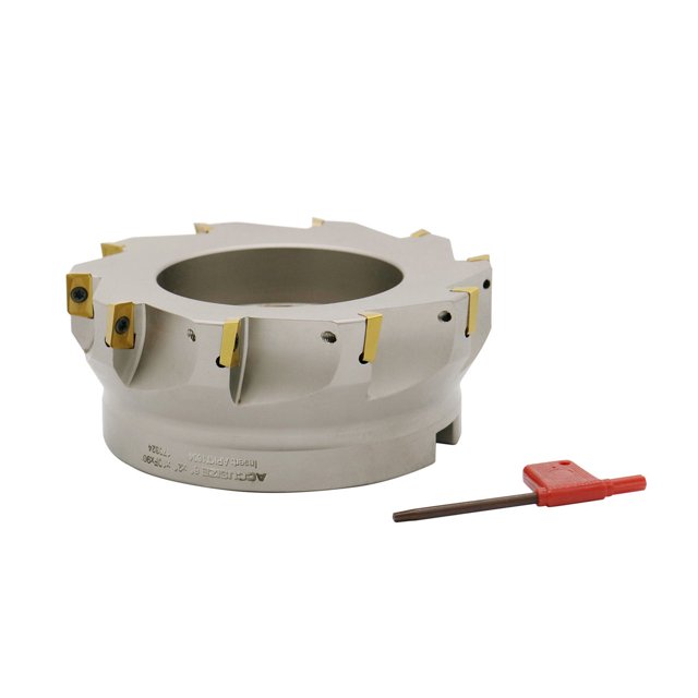 Accusize - 6" x 2" 90 Deg. Square Shoulder Indexable Face Mill w/ 10 pieces APKT1604 Inserts, #4508-0024
