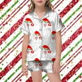thumbnail image 2 of Weebloom Boys Christmas Sleepwear Children Shirt Pant Matching Casual With Pockets Xmas Pajama Loungewear Pjs White 12-13 Years, 2 of 4