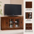 thumbnail image 5 of Design House Leick Home Solid Wood Mission Oak Four Door Corner TV Stand, 5 of 5
