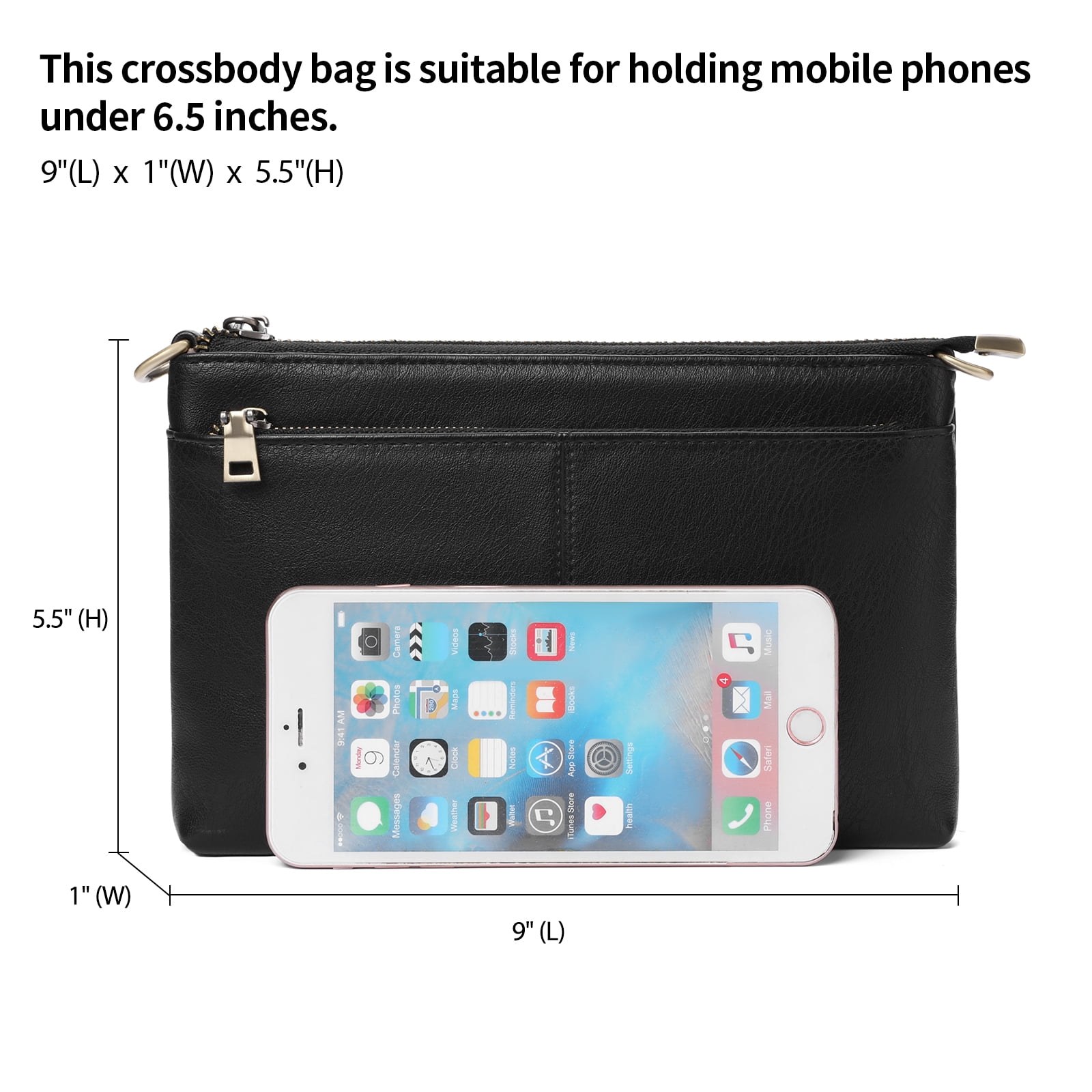 SENDEFN Small Crossbody Bags for Women Trendy Clutch Purse PU Leather Shoulder Bags with Adjustable Strap