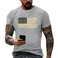 thumbnail image 5 of GIPQJK Men's Graphic T Shirts American Flag Print Tops Big and Tall Patriotic Short Sleeve T-Shirts Usa Flag Crew Neck T Shirts Tops,Light Gray XL, 5 of 5