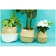 thumbnail image 4 of Kearding Cesta de almacenamiento de algas marinas, organizador de plantas plegable hecho a mano para la colada y el vientre Almacenamiento y organización del hogar Blanco 32*28*24cm, 4 of 6
