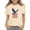 Khaki, variant on Girls Patriotic American Flag Eagle T-Shirt 4th of July Blue Independence Day Top for Kids,Size 4-5 T