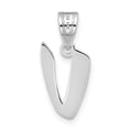 thumbnail image 4 of FJC Finejewelers 14 kt White Gold Polished Script Letter V Initial Charm, 4 of 6