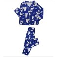 thumbnail image 1 of Ensemble de Pyjamas Familial 2 Pcs, Blouse à Manches Longues à Col Rond/revers à Imprimé Floral + Pantalon pour Adultes et Enfants, 1 of 6