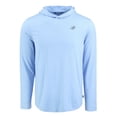 thumbnail image 2 of Men's Cutter & Buck  Powder Blue Miami Dolphins Coastline Epic Comfort Eco Recycled Men's Hooded Shirt, 2 of 3
