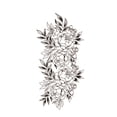 thumbnail image 1 of FOCUSNORM Temporary Tattoo Sticker Paper Floral Realistic Pattern Waterproof Sweat Proof Fashion Sticker, 1 of 1