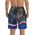 thumbnail image 3 of Yiaed Fireworks Print Men's Swim Trunks with Lining Quick Dry Sports Shorts Beach Shorts Boardshorts-3X-Large, 3 of 5