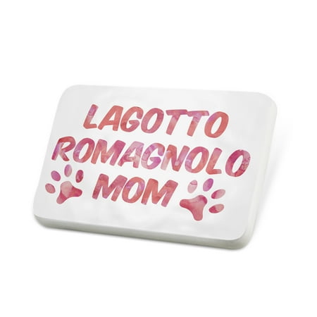 Porcelein Pin Dog & Cat Mom Lagotto Romagnolo Lapel Badge – NEONBLOND