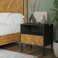 thumbnail image 3 of Christiana Nightstand with 1 Drawer, Rustic for Bedroom Furniture, Solid Wood, Bright Rustic, 3 of 16