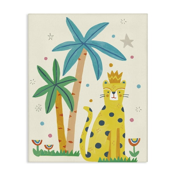 Stupell Industries Baby Cougar in Jungle Animals Painting Wrapped Canvas Art Print Wall Art, 16 x 20