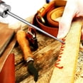 thumbnail image 4 of Awl with Wooden Handle Eyeless Awl DIY Sewing Awl Handled Hole Punch Tools for Leatherworking Hand Stitcher Sewing Triomphe 12cm 2 Pieces, 4 of 5