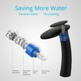 thumbnail image 3 of Wovier Matte Black Waterfall Bathroom Sink Faucet with Supply Hose,Single Handle Single Hole Vessel Lavatory Faucet,Slanted Body Basin Mixer Tap Tall Body Commercial, 3 of 7