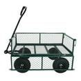 thumbnail image 6 of Heavy Duty Steel Garden Cart Make It Easier to Transport Firewood,Bears 550 lbs,with 180 Degree Steering Range Handle Control and 10 Inches Pneum,for Outdoor,Garden and Beach,Green, 6 of 7