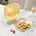 thumbnail image 1 of Kugisaki 4 PCS Plastic Serving Trays With Base For Party Dinner Plates Dishwasher Plastic Plates Reusable Lightweight Plates For Kitchen Or Camping on Clearance, 1 of 9