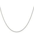 thumbnail image 2 of Auriga Fine Jewelry 14K White Gold 0.8mm Cable Chain Necklace 16inch for Women, 2 of 6
