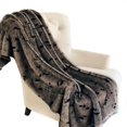 thumbnail image 2 of Plutus 48" x 60" Gunmetal Tissavel Faux Fur Luxury Throw in Gray Tones, 2 of 4