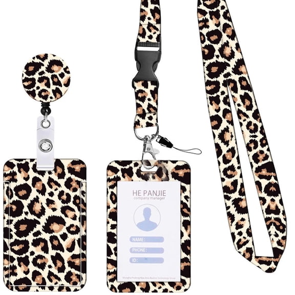 Identity Card Holder with Lanyard Retractable Badge Holder for Office School