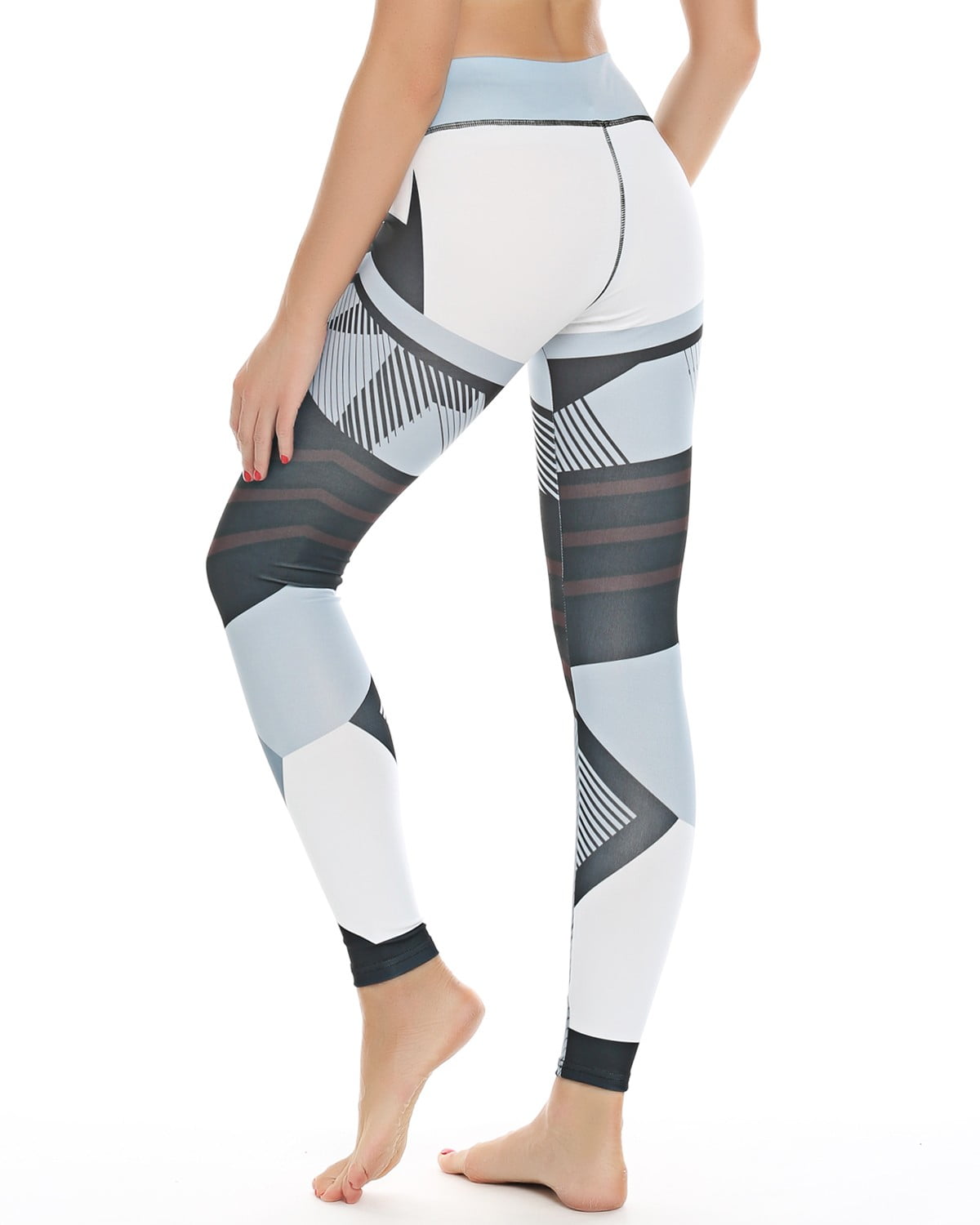 SEASUM - SEASUM Printed High Waist Yoga Leggings For Women Tummy Control Workout Pants 4 Way