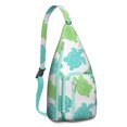 thumbnail image 1 of Sunset Turtle Sling Backpack - Tropical Ocean & Beach Print, Fashionable Crossbody Bag for Students & Office Workers, 1 of 4