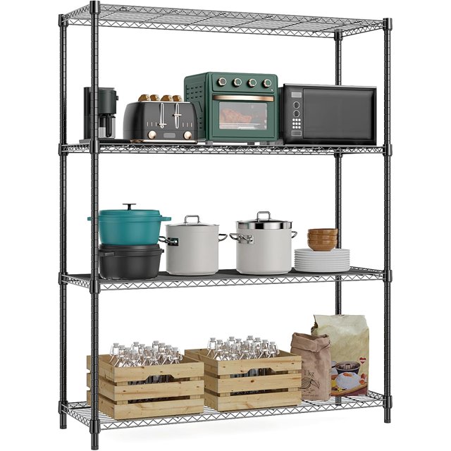 Storage Shelves Wire Shelving Heavy Duty Metal Storage Shelving Unit Adjustable Garage Shelving Rack Pantry Kitchen