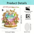 thumbnail image 3 of AUDeals Creative Heart 2D Flat Acrylic Ornament A Choice for Living Room & Desk Valentines Heart Decorations Heart Shaped Baubles ging Ornaments Decorations for Valentine, 3 of 4