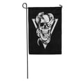 thumbnail image 1 of LADDKE Black Skull Snake White Bones Clip Crest Death Emblem Head Garden Flag Decorative Flag House Banner 28x40 inch, 1 of 2