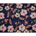 thumbnail image 4 of oneOone Polyester Lycra Navy Blue Fabric Flower Watercolor Craft Project Decor Fabric Print By The Yard 56 Inche Wide, 4 of 4