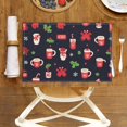 thumbnail image 4 of Christmas-featured Cute and Colorful Washable Placemats for Kitchen - Candy Canes Porch Mat - 6Pcs 17.7"x13" - Gloves Mugs Christmas Elements Entryway Doormat, 4 of 5