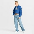 thumbnail image 3 of Women's Fanatics Blue Detroit Lions Oversized Hometown Heritage Cropped Hoodie, 3 of 5