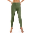 thumbnail image 4 of Workout  Fashion Casual Solid Color Ribbed Seamless Workout High Waist Athletic Pants Soft Comfy Elastic Compression Yoga Leggings, 4 of 5