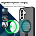 thumbnail image 6 of Entronix Magnetic Case for Galaxy A17, Frosted Matte Back with Kickstand Shock-Absorbent Hybrid Cover, Black, 6 of 6