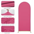 thumbnail image 4 of SUKAIKEQA Wedding Arch Cover 5FT Arch Backdrop Cover Spandex Fitted Arch Cover for Round Top Chiara Backdrop Stand Covers for Wedding Birthday Party Baby Shower Banquet Ceremony Decoration,Rose red, 4 of 6