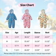 thumbnail image 6 of Girls Rain Suit Toddler Hooded Rainsuit One Piece Coveralls Raincoat Poncho Full Body Rain Gear for Kids 1-7 Years, 6 of 8