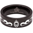 thumbnail image 5 of Flaming Skull Tungsten Carbide Ring, 5 of 9